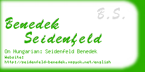 benedek seidenfeld business card